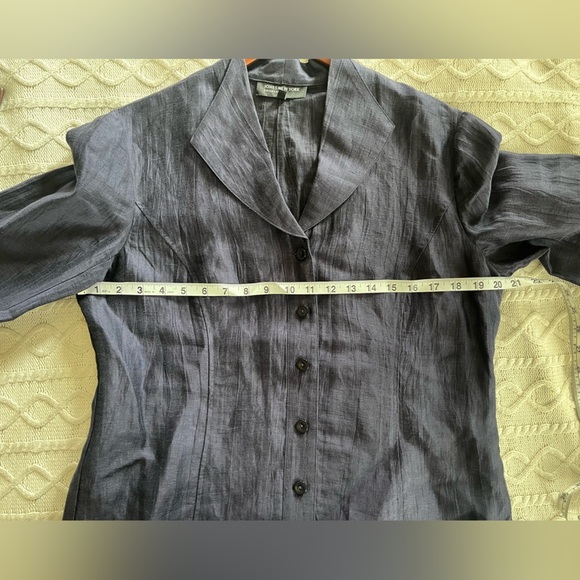 Jones New York Button Down Linen Blouse Women’s size 12 - Picture 16 of 16